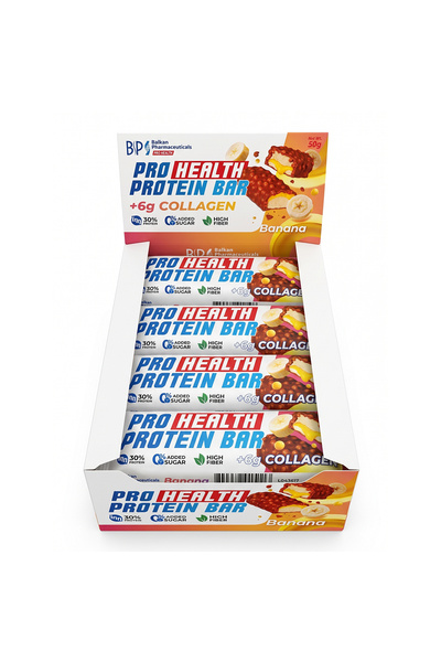 Balkan Protein Bar Banana + Collagen, 50g -