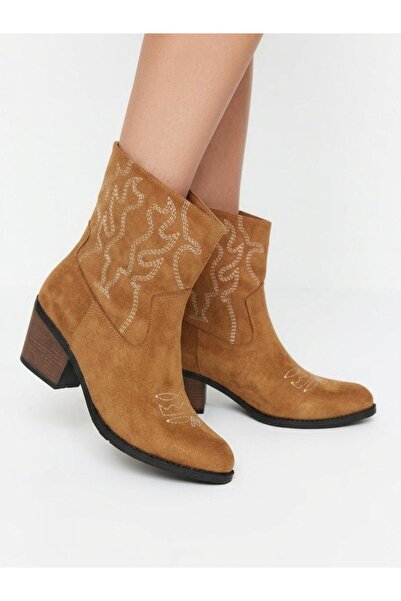 Lölük Moda Heeled Cowboy Leather Boots