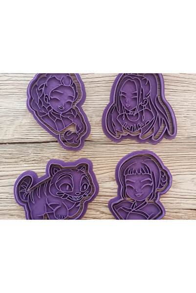 DU&ER 8-Piece Themed Cookie Mold and Stamp Set Dough Shaper