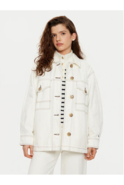 Tommy Hilfiger Γυναικείο τζιν πουκάμισο WW0WW43728 Λευκό