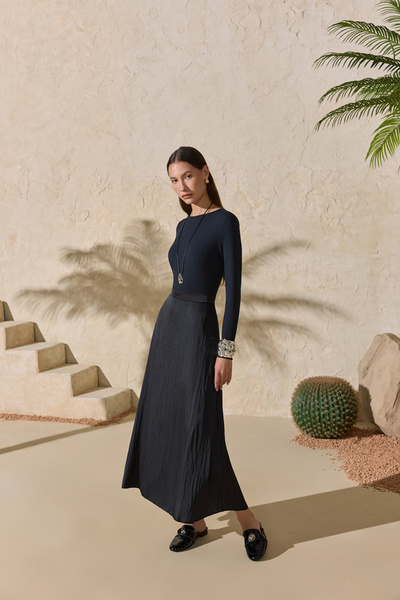 Aker Black Fringed Skirt