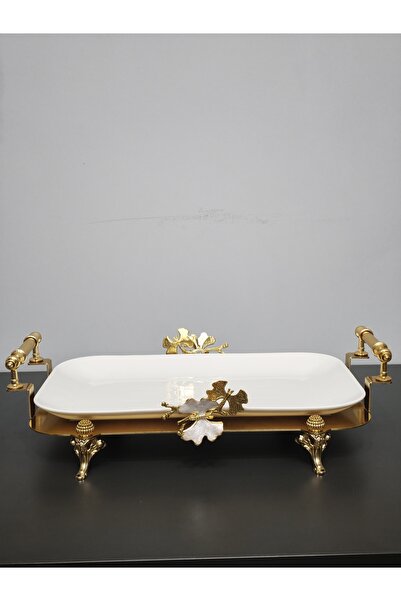 PARILTI HOME COLLECTİON Luxury Rectangular Special Laser-Cut Figured Serving ...