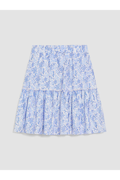 LC Waikiki Özmarka New Season Printed Girls' Layered Skirt