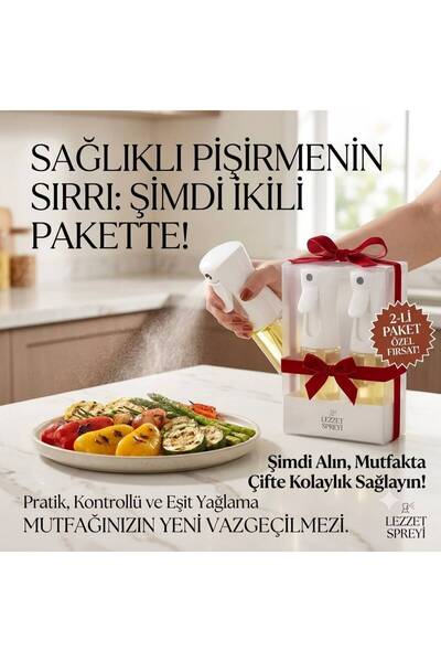 SEVORAHOME 2'li Set Yağdanlık Cam Şişe Yağ Püskürtücü 225 ml Airfryer Kızartm...