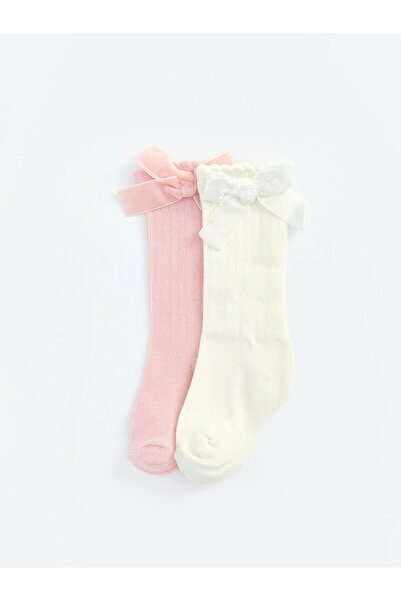LC Waikiki Bow-Tie Baby Girl Socks 2-Pack (W6)