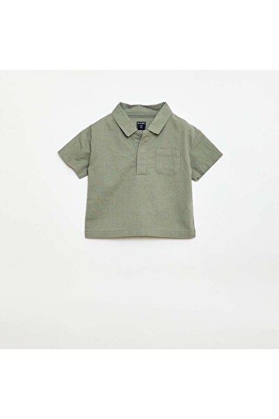 KIABI Plain Short-Sleeved Shirt GREEN