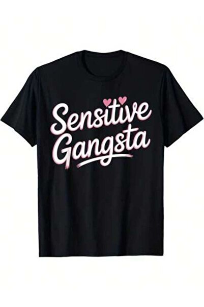 799 تي شيرت Gangsta Funny Empath |   تي شيرت كاجوال ناعم باللون الأسود مع حرو...