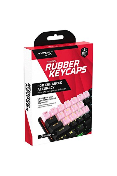 HP Sada herní klávesnice HyperX Pudding White PBT, US rozložení, Roz