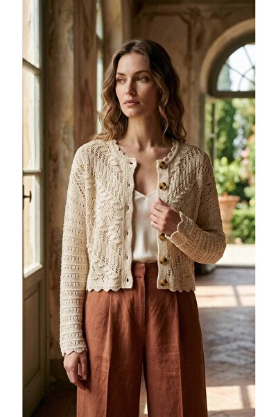 ROKH Women's Openwork Cardigan