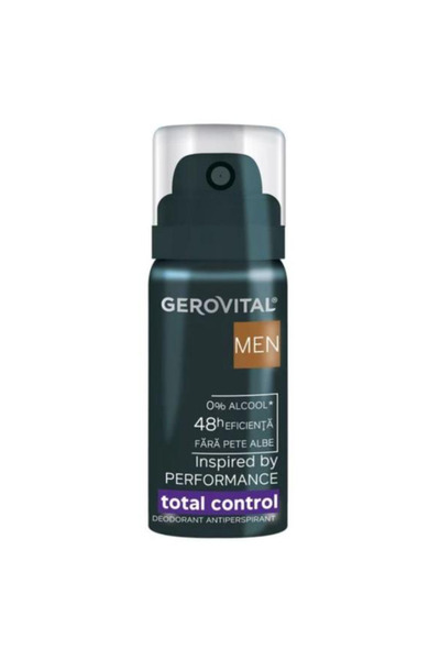 Gerovital Men Deodorant Antiperspirant fara Alcool - Total Control, 40 ml