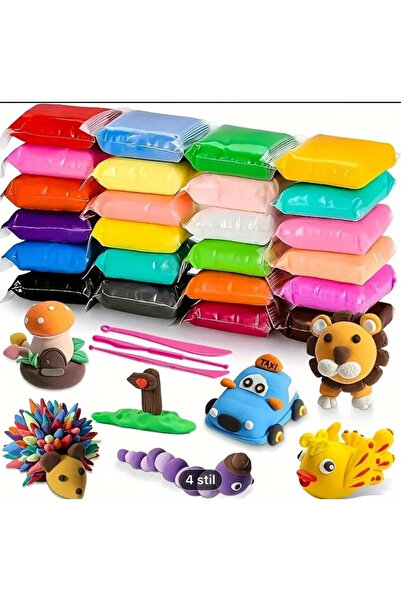 Empressco Air Clay Zıplayan Hava ile Kuruyan Modelleme Kili 12 Renk Çocuk Oyu...