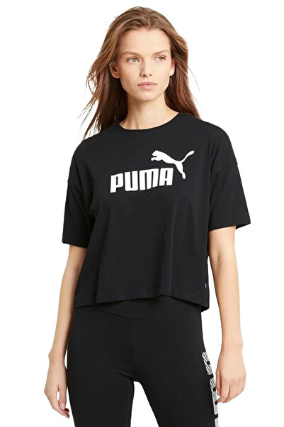 Puma Ess Cropped No. 1 Logo Women's White Casual Style Cotton Sports T-Shirt