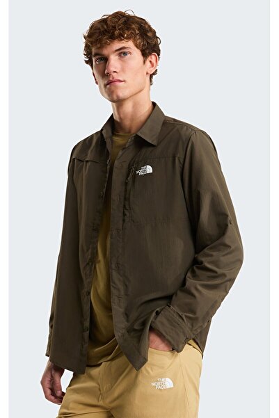 THE NORTH FACE Packable long sleeve shirt men's casual shirt colorful