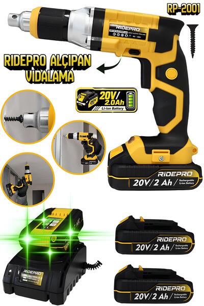 RİDEPRO ALÇIPAN VİDALAMA 20V/2.0Ah
