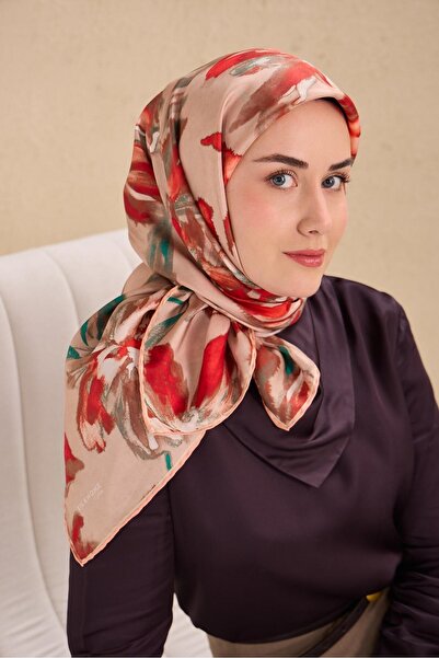 Silk Home Eșarfă din mătase twill, roz pudră, 90x90