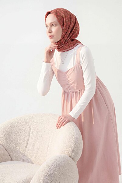 Silk Home وشاح ناعم رومي بني شوكولاتة 90x90