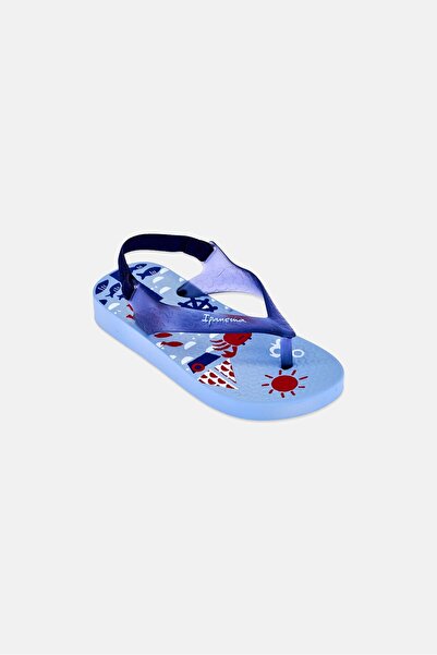 İpanema Toddlers Boy Printed Sling Back Slippers, Light Blue