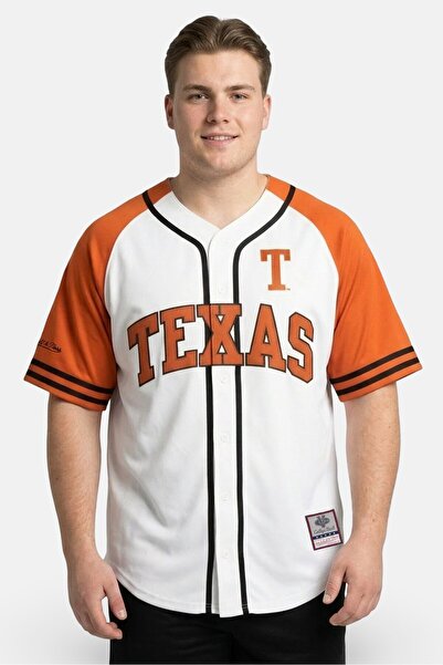 Mitchell and Ness Men Sportswear Fit NCAA Texas Longhorns Short Sleeve Baseba...