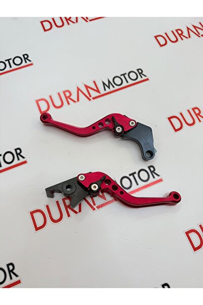 dardere motor Fren Debriyaj Kolu Manet Seti Kırmızı Spor Cnc Kesim - Kuba Tk03