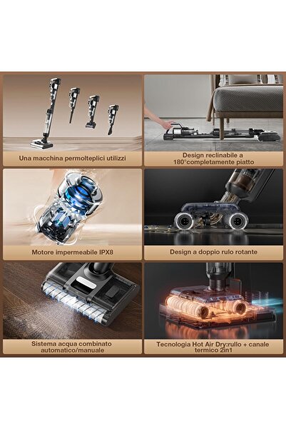 Jimmy PW11 Pro Max 5 in 1 Cordless Water & Dust Mop Vacuum Cleaner with Doubl...