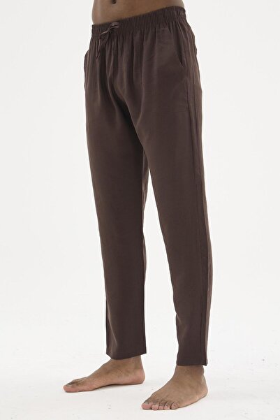 KLY Men's Brown Modal Pajama Bottoms C0T1N3