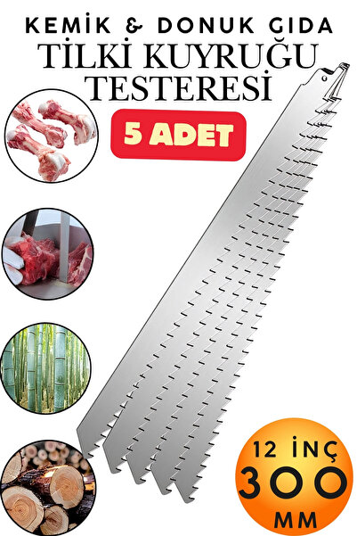 KAYRA LEATHER CRAFT (5 Adet) 30 cm 12 İnç Tilki Kuyruğu Kılıç Testere Et Kemi...