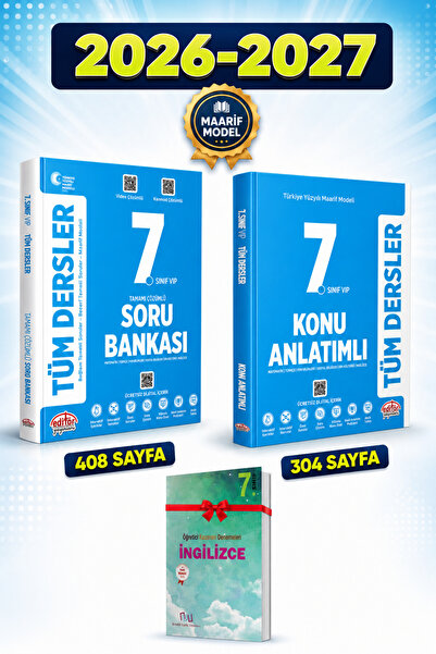Editör Yayınevi 7. Sınıf Tüm Dersler Mavi Konu Anlatımlı Ve Soru Bankası 2 Li...