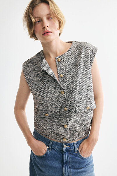 H&M Oversize Bukle Triko Yelek