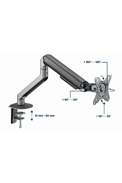 Gembird Suport monitor, Gembird, aluminiu, reglabil, maxim 9 kg, suport maxim...