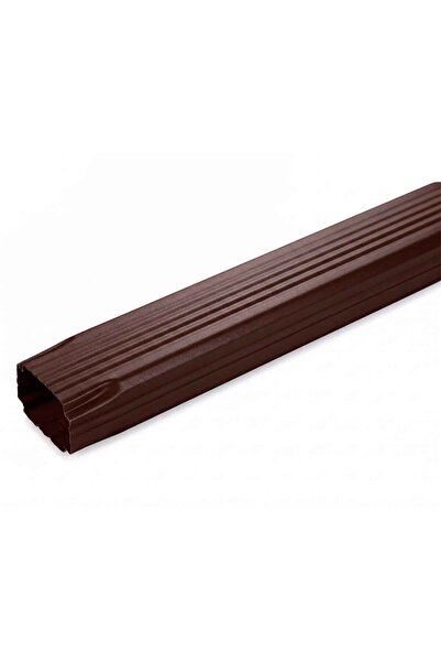 Galvaniz Kare Yağmur İniş Borusu - Kahverengi - 3 Metre