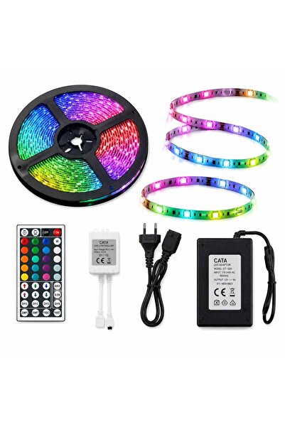 fortexyapı CT-4558 Üç Çip İç Mekan RGB Şerit Led Set (60 ledli 5050 çip) 500cm