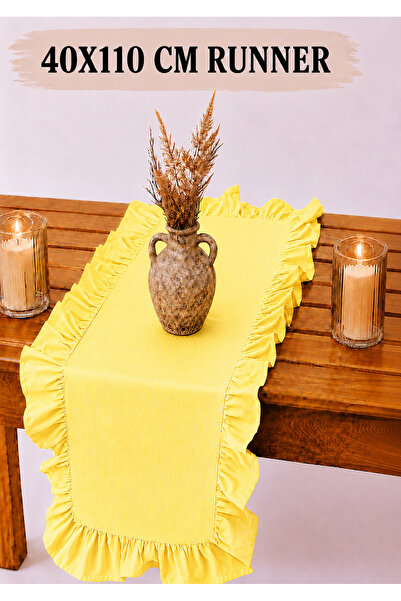 SADEN HOME Firfirli Sari Runner, Decorative Small Size 40X110 cm