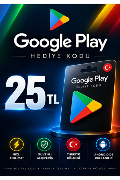 Google Play Hediye Kodu 25 TL