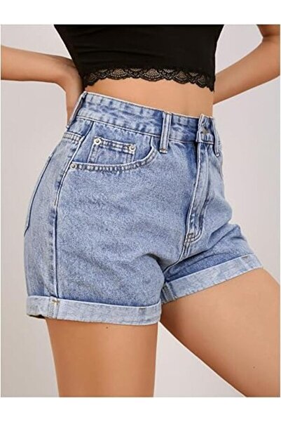 EDVESS Trend Y2K Jean Yırtık Şort