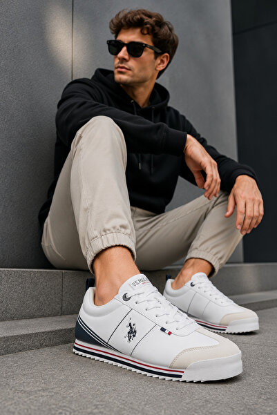 U.S. Polo Assn. حذاء رياضي رجالي مريح ذو نعل مريح للاستخدام اليومي