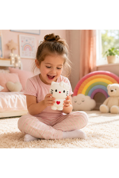 DEVU Sukuşi Sevimli Beyaz Hello Kitty Squishy Oyuncak – Çin Mantısı Gibi Yumu...