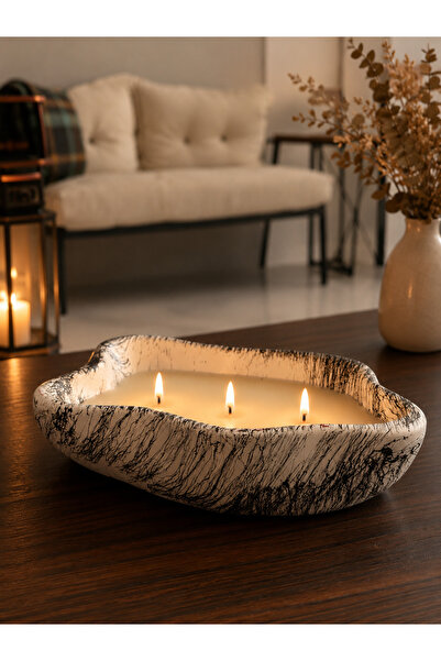 STRAWLİN MAISON Soya Wax Mum Kasesi Buyuk Boy Luxury Tabak