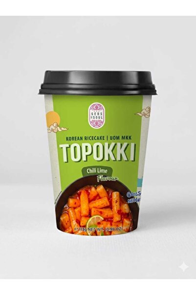 Generic Brand تبوكي الكوري الأصلي الليمون الحار الوزن 113جم كعكة أرز مع التوابل