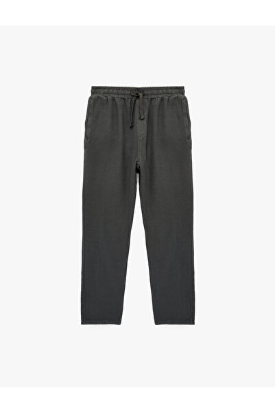 Koton Cotton Pocket Detailed Waist Lace-Up Trousers