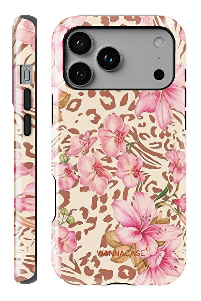 WANNACASE iPhone 17 Pro Savage Bloom Çift Katmanlı Essential Tough Telefon Kı...