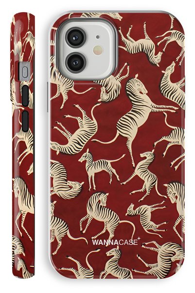 WANNACASE iPhone 12 Crimson Herd Dual Layer Essential Tough Phone Case