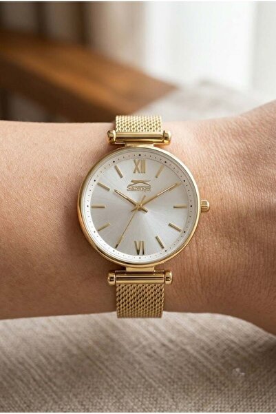 Slazenger Women's Wristwatch |   31mm Round Case, Mesh Strap, Silver Dial