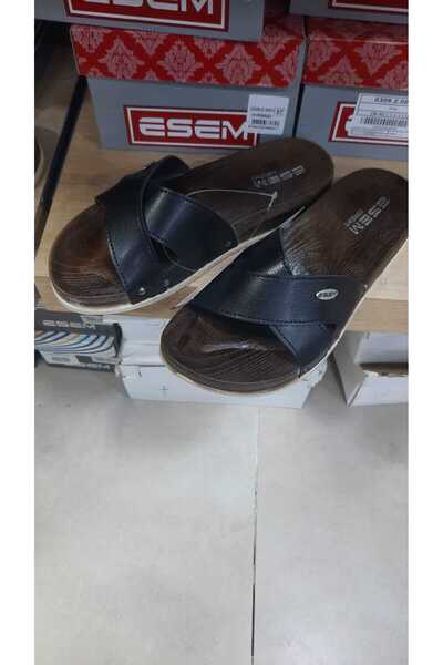 Esem Comfort Women's Genuine Leather Look Orthopedic Cross-Strapped Daily Sli...