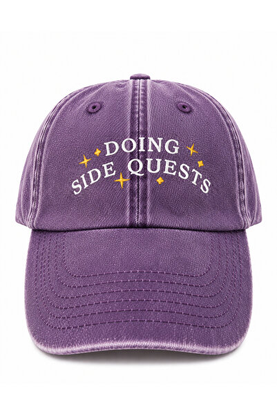 WeavedCo Doing Side Quests (in Side Quests) Written Embroidered Vintage Washe...
