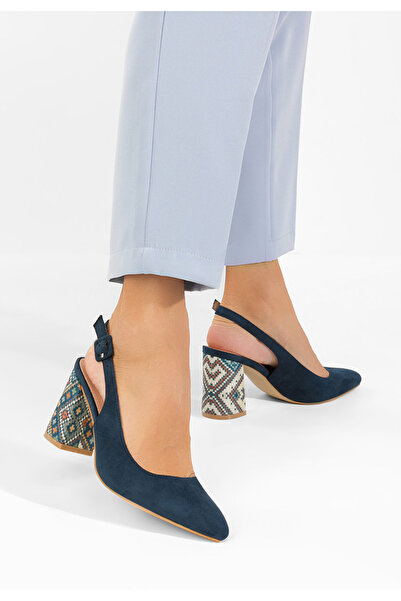 B T Shoes Alesiella slingback shoes navy
