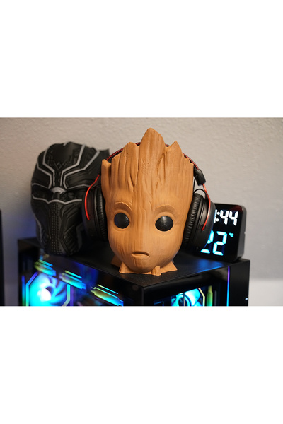SEKO COMPANY Groot Figürlü Dekoratif Gamer Kulaklık Standı - Kulaklık Tutucu-...