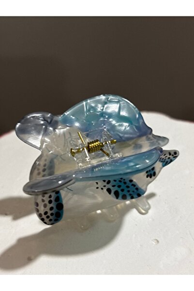 MODA Maisonlune Sea Turtle Figured Hairpin Buckle Blue Acrylic Hair Clip Summer Themed Women's Hair Accessory