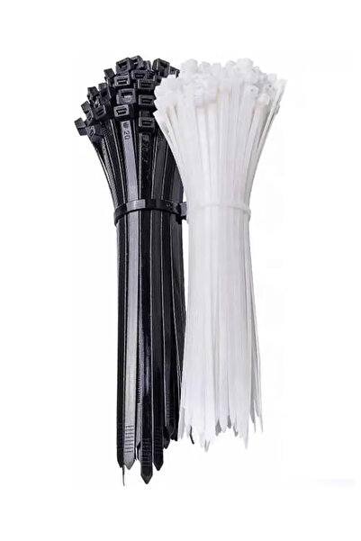 Duravel 30 CM Cable Ties Black and White (200 Pack)-Heavy Duty Nylon Plastic ...