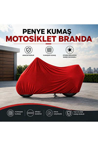 zifona Motorcycle Engine Cover Cloth Protection Fabric Combed Red