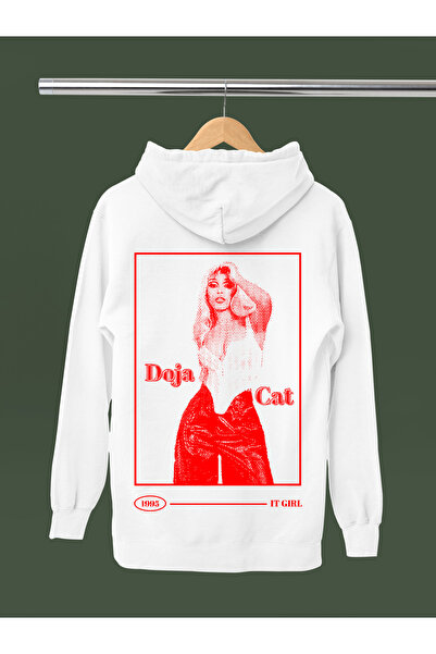 MAGORS سترة رياضية بقلنسوة من القطن مطبوع عليها DOJA CAT بأكمام طويلة وثلاثة ...